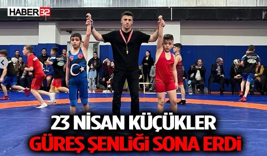 23 Nisan Küçükler Güreş Şenliği Sona Erdi