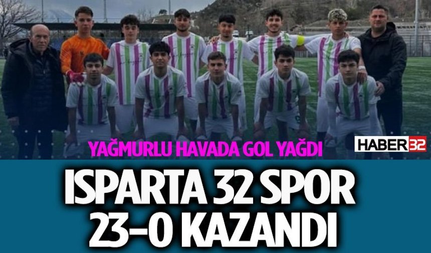 Isparta 32 Spor U-17’den Farklı Galibiyet: 23-0