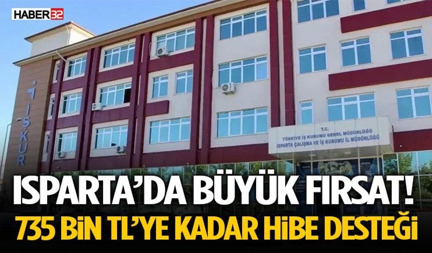 Isparta’da Büyük Fırsat! 735 Bin Tl’ye Kadar Hibe Desteği