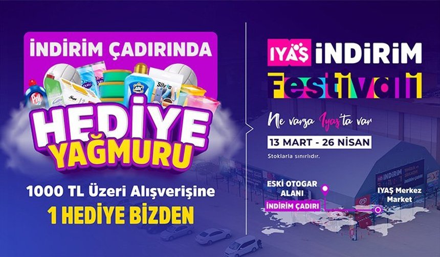 IYAŞ İndirim Çadırında Hediye Yağmuru!