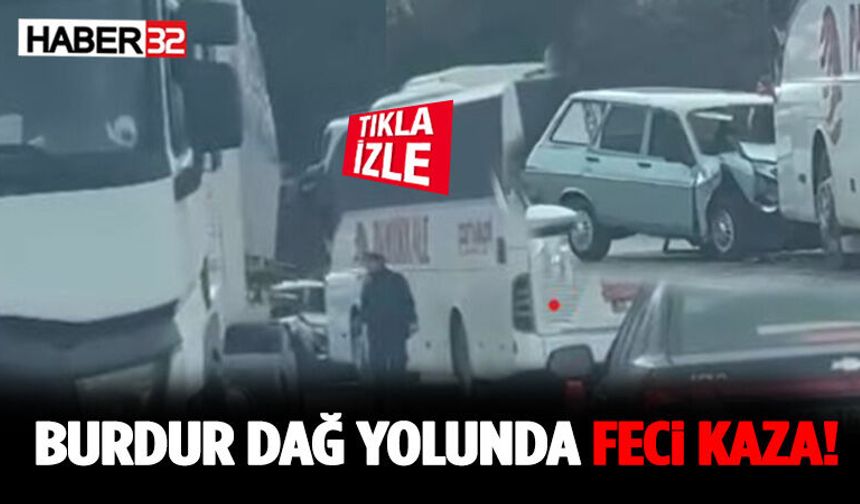 Burdur Dağ Yolunda Korkutan Kaza!