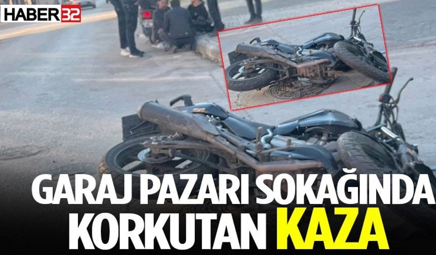 Garaj Pazarı Sokağında Korkutan Kaza