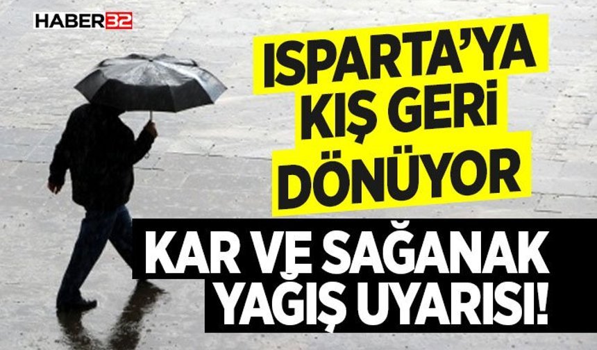 Isparta’ya Kış Geri Dönüyor:  Kar ve Sağanak Yağış Uyarısı!