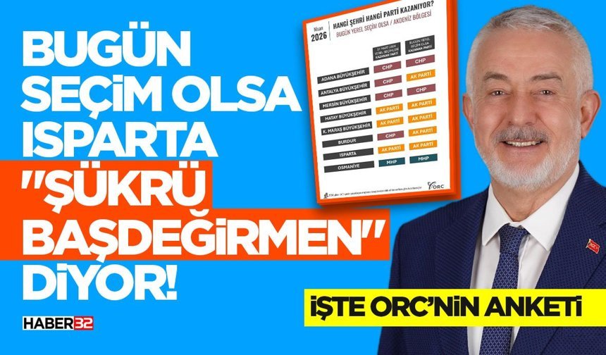 Bugün Seçim Olsa Isparta "Şükrü Başdeğirmen" Diyor!