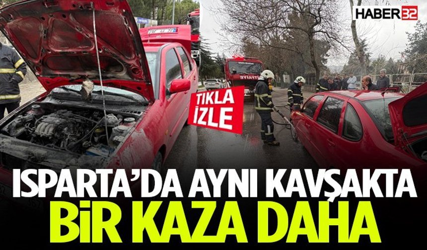 Isparta’da Aynı Kavşakta Bir Kaza Daha
