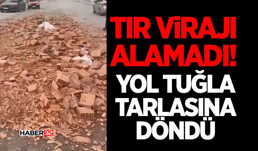 Isparta Eğirdir'de Tır'ın Yükü Yola Saçıldı