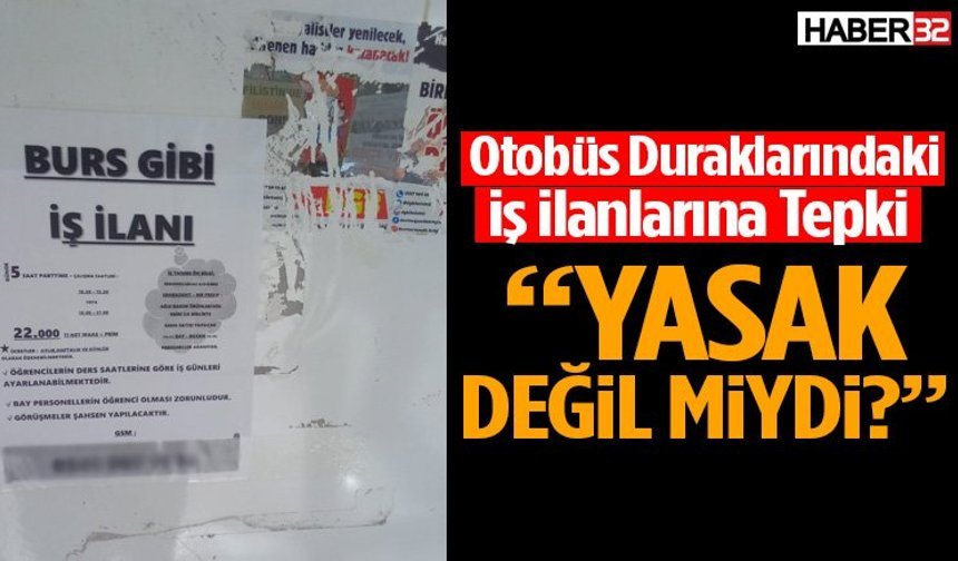 Otobüs Duraklarındaki İş İlanlarına Tepki Geldi!