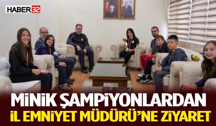 Minik Tenisçilerden İl Emniyet Müdürü Bildirici’ye Ziyaret