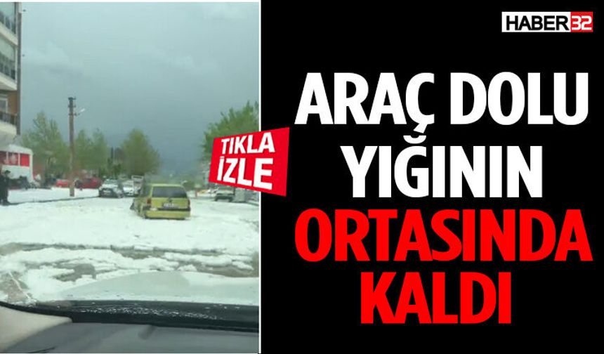 Araç Dolu Yığının Ortasında Kaldı!