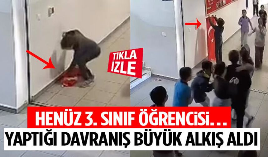 Henüz 3. Sınıf öğrencisi… Yaptığı Davranış Büyük Alkış Aldı