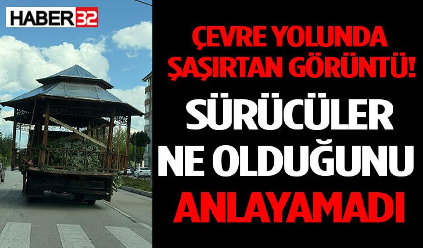 Çevre Yolunda Şaşırtan Görüntü! Sürücüler Ne Olduğunu Anlayamadı