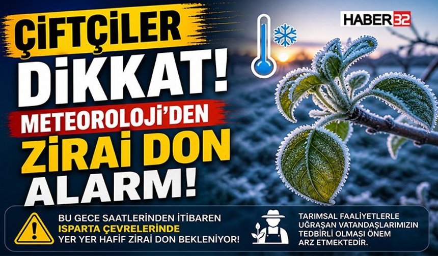 Çiftçiler Dikkat! Meteoroloji’den Zirai Don Alarmı