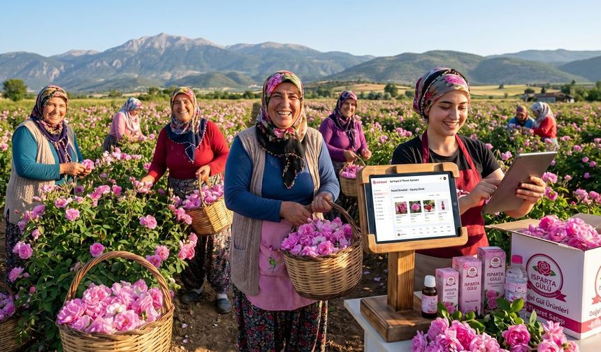 Isparta Gülünde Hasat Bereketine 'E-Ticaret' Eklenince Üreticinin Yüzü Güldü