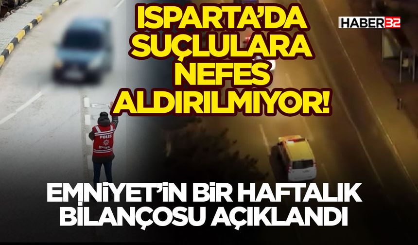Isparta’da Suçlulara Nefes Aldırılmıyor!