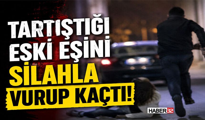 Tartıştığı Eski Eşini Silahla Vurup Kaçtı!