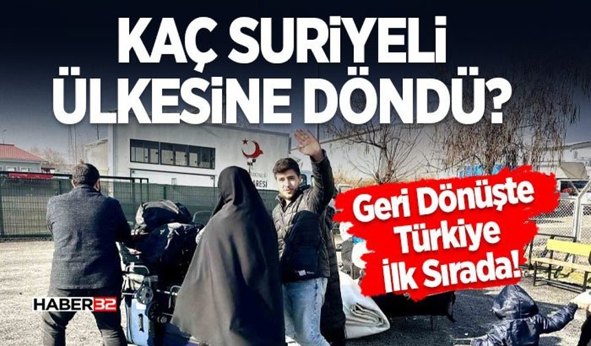 Kaç Suriyeli Ülkesine Döndü?