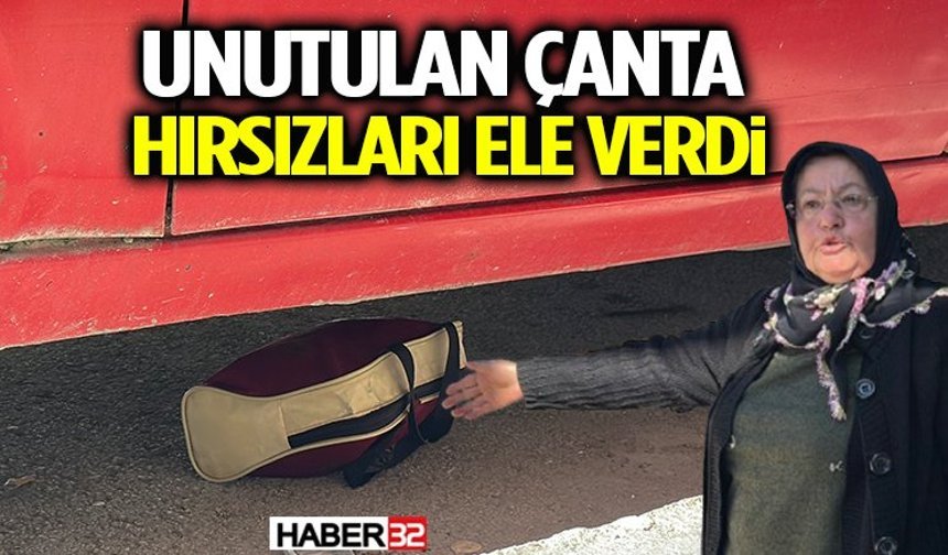 Unutulan Çanta Hırsızları Ele Verdi
