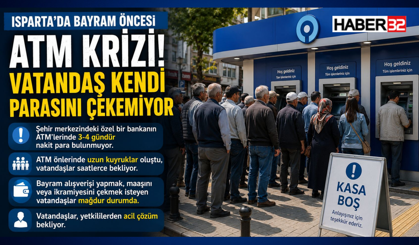 Isparta'da Bayram Öncesi ATM Çilesi! Vatandaş Mağdur Oldu