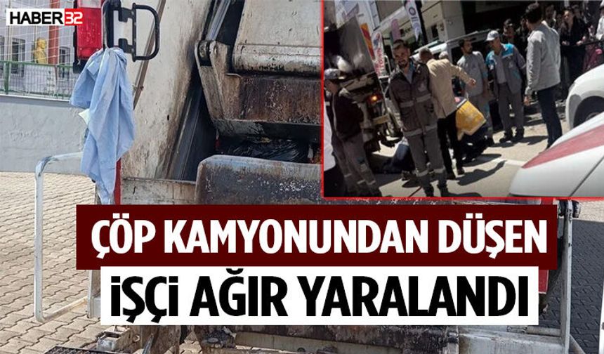 Çöp Kamyonundan Düşen İşçi Ağır Yaralandı