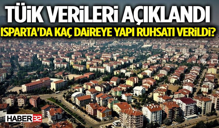 TÜİK Verileri Açıklandı Isparta'da Kaç Daireye Yapı Ruhsatı Verildi?