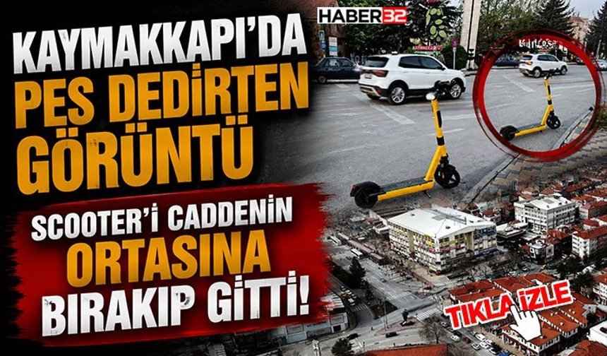 Scooter’ı Caddenin Ortasına Bırakıp Gitti!