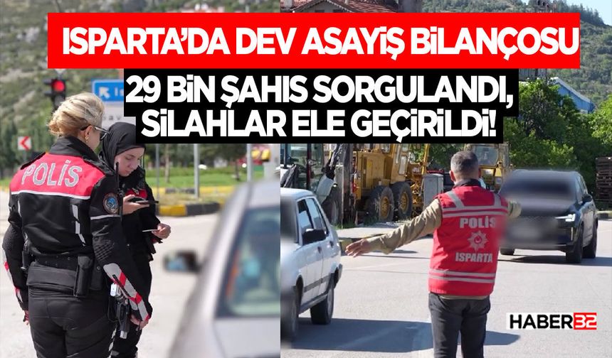 Isparta’da Dev Asayiş Bilançosu: 29 Bin Şahıs Sorgulandı, Silahlar Ele Geçirildi!