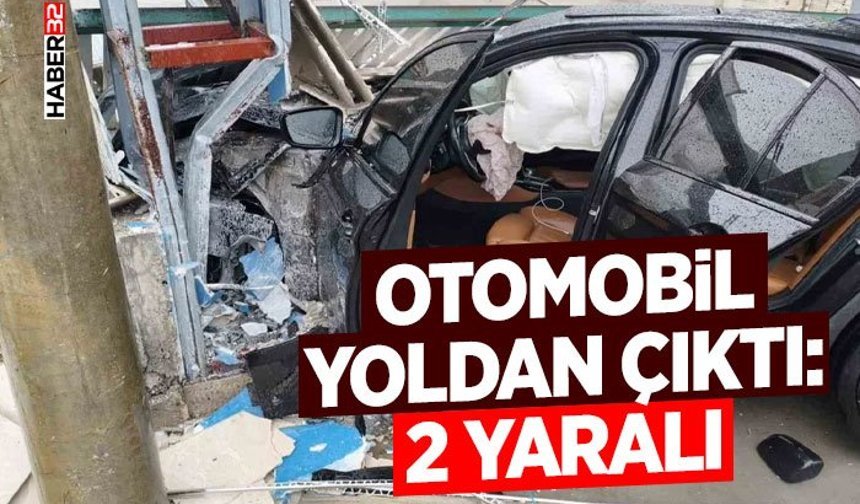 Burdur'da otomobil yoldan çıktı: 2 yaralı