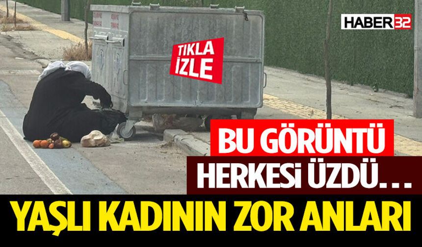 Bu Görüntü Herkesi Üzdü… Yaşlı Kadının Zor Anları