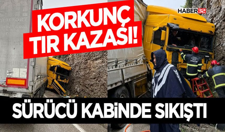 Korkunç Tır Kazası!- Dağa Çarptı