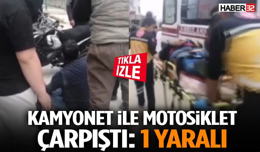 Isparta’da Kamyonet ile Motosiklet Çarpıştı