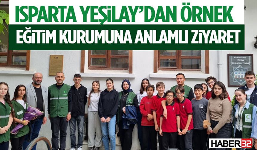 Isparta Yeşilay’dan Örnek Eğitim Kurumuna Anlamlı Ziyaret