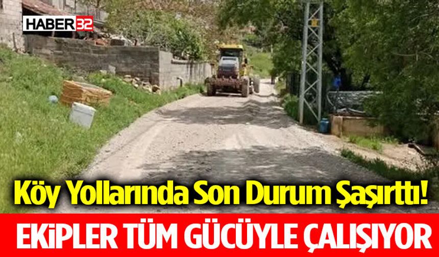 Köy Yollarında Son Durum Şaşırttı! Ekipler Tüm Gücüyle Çalışıyor