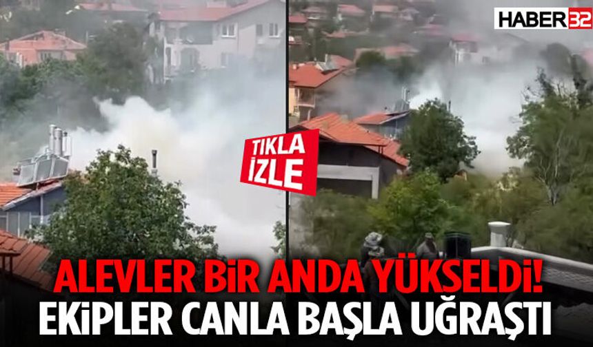 Alevler Bir Anda Yükseldi! Ekipler Canla Başla Uğraştı