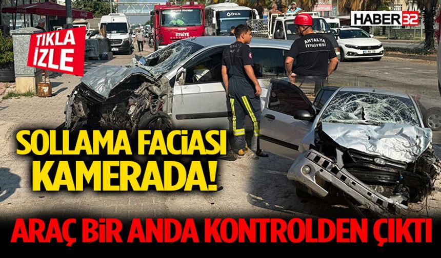 Sollama Faciası Kamerada! Araç Bir Anda Kontrolden Çıktı