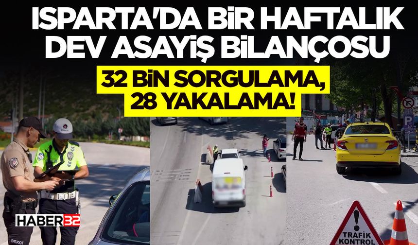 Isparta'da Bir Haftalık Dev Asayiş Bilançosu