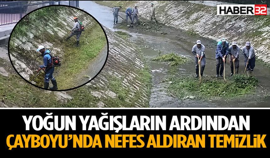 Yoğun Yağışların Ardından Çayboyu’nda Nefes Aldıran Temizlik