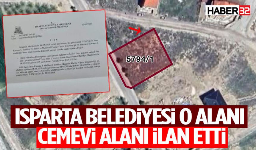 Isparta Belediyesi O Alanı Cemevi Alanı İlan Etti