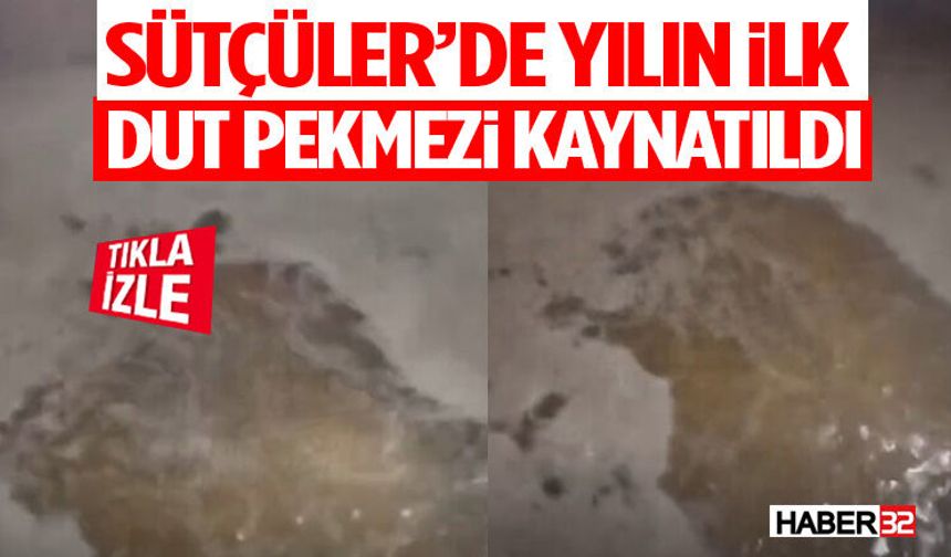 Sütçüler’de Yılın İlk Dut Pekmezi Kaynatıldı