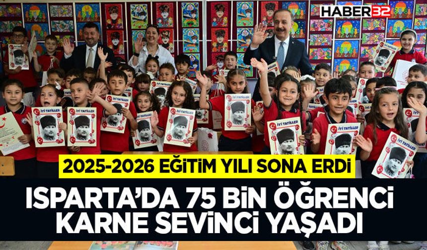 Isparta’da 75 Bin Öğrenci Karne Sevinci Yaşadı