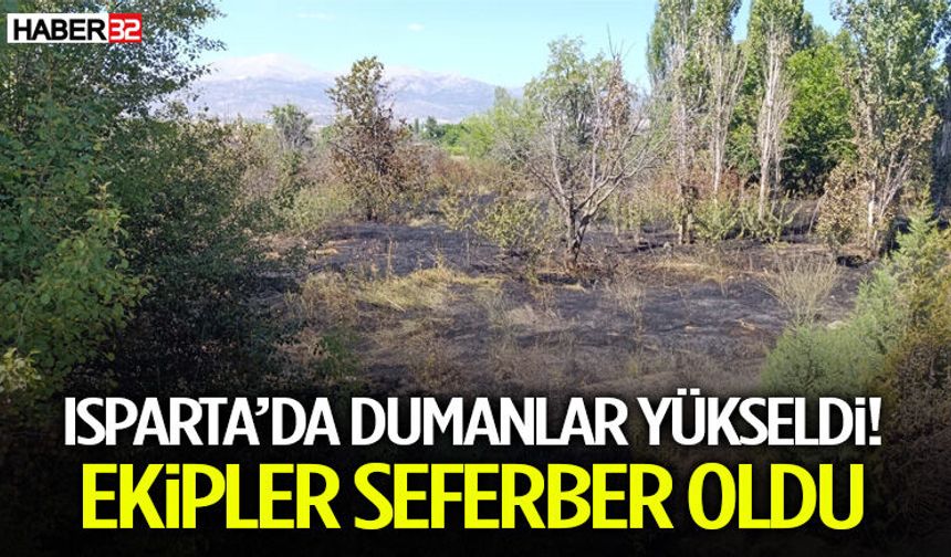 Isparta’da dumanlar yükseldi! Ekipler seferber oldu