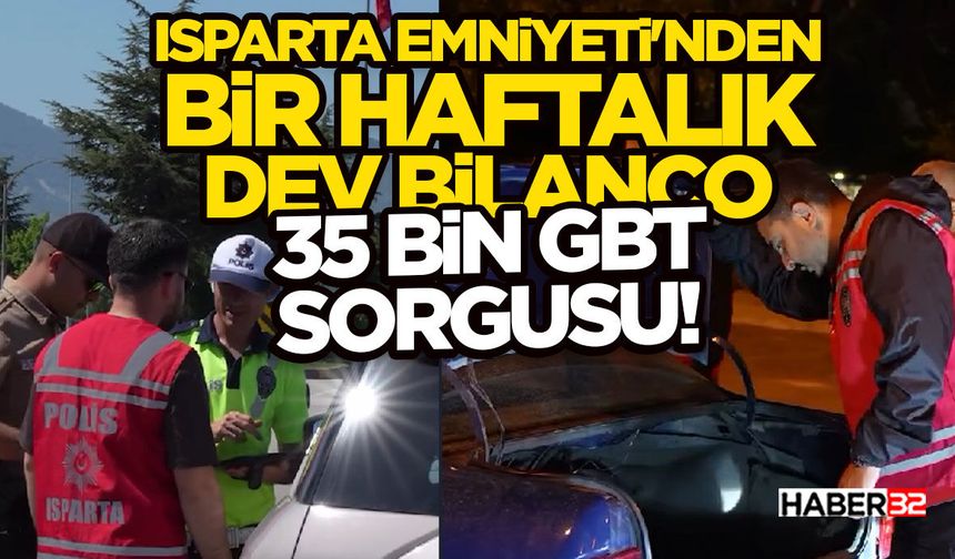 Isparta Emniyeti'nden Bir Haftalık Dev Bilanço