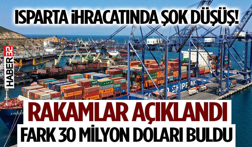 Isparta İhracatında Şok Düşüş! Rakamlar Açıklandı, Fark 30 Milyon Doları Buldu