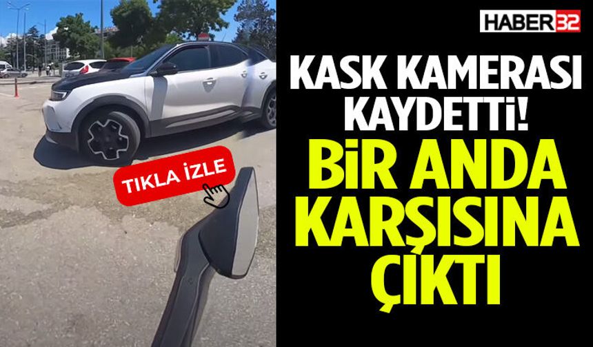 Kask Kamerası Kaydetti! Bir Anda Karşısına Çıktı