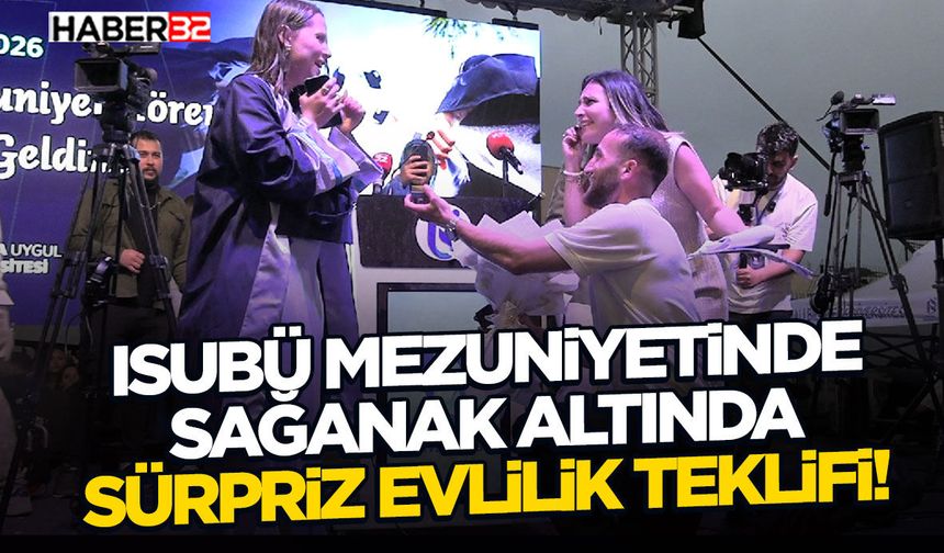 ISUBÜ Mezuniyetinde Sağanak Altında Sürpriz Evlilik Teklifi!