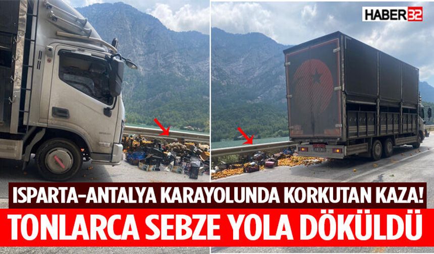 Isparta-Antalya Karayolunda Korkutan Kaza!