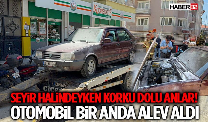 Seyir Halindeyken Korku Dolu Anlar! Otomobil Bir Anda Alev Aldı