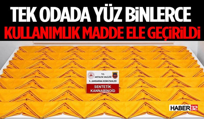Tek Odada Yüz Binlerce Kullanımlık Madde Ele Geçirildi