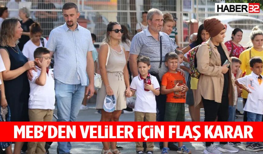 Meb'den Veliler İçin Flaş Karar!
