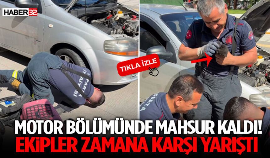 Motor Bölümünde Mahsur Kaldı! Ekipler Zamana Karşı Yarıştı