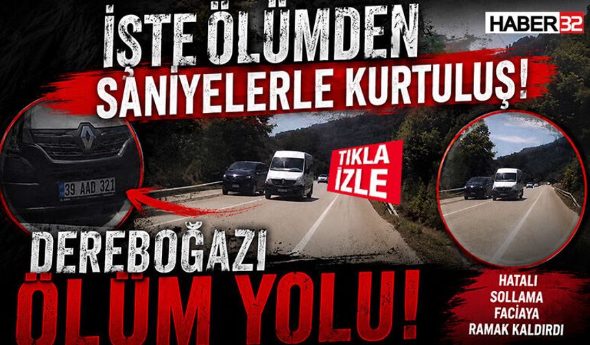 Dereboğazı yolunda ölüme ramak kala..